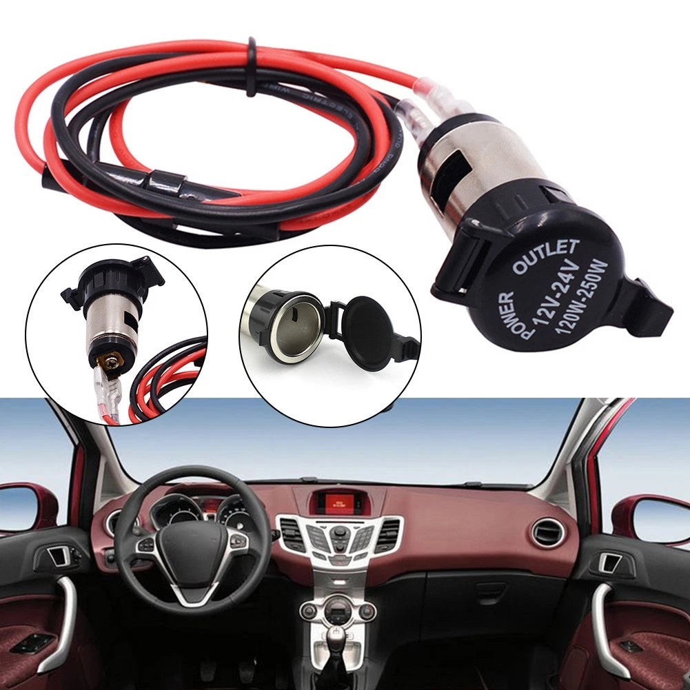 12V Power Socket with Connector for Car/Boat/Tractor Accessories