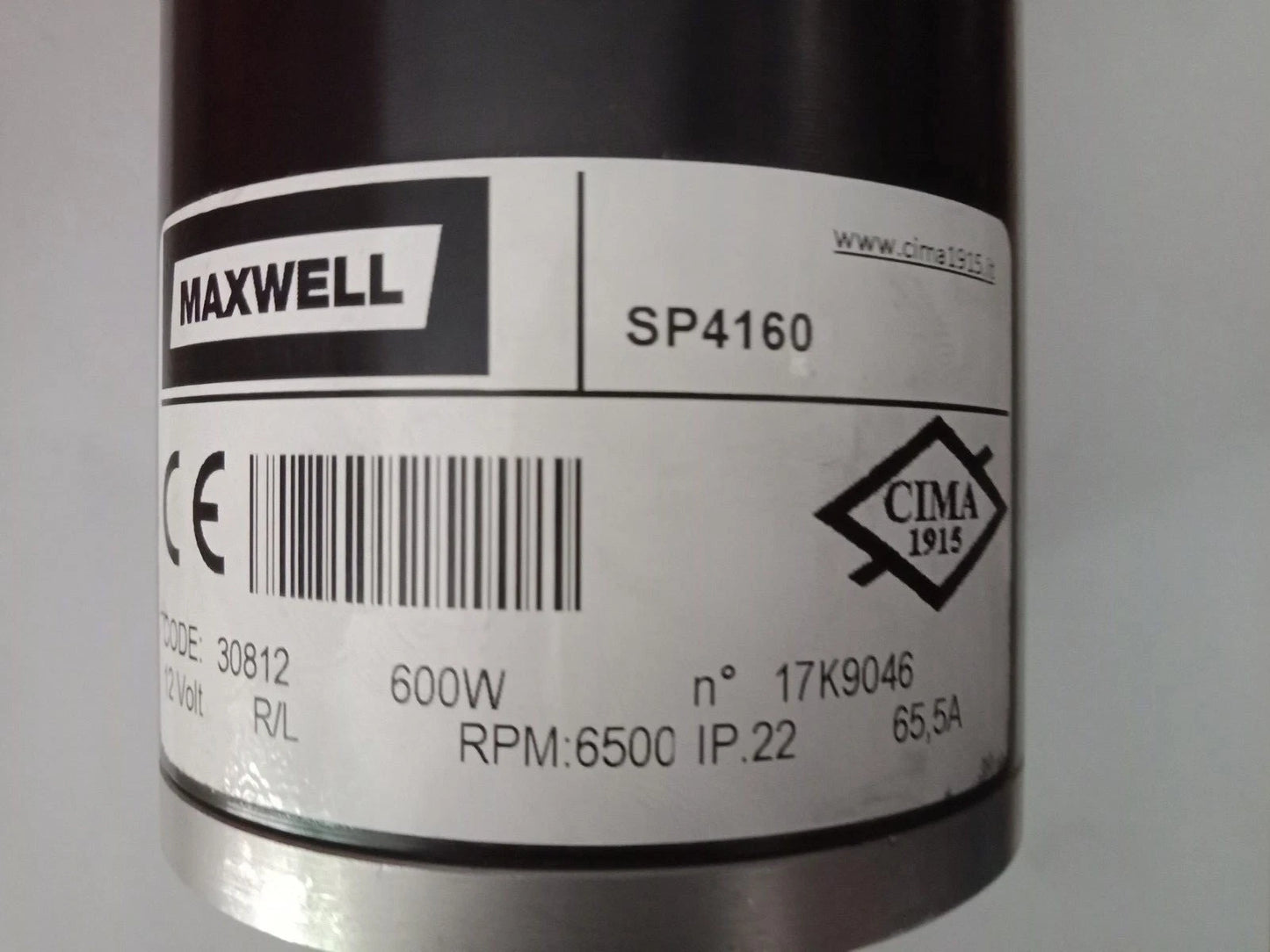 Maxwell Replacement Motor for HRC6-8/HRCFF6-8 12V Permanent Magnet Motor