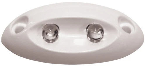 12V 2 LED Compact Cockpit Courtesy Lights for Boat/Caravan Real White LED