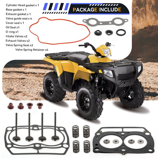 Top End Cylinder Gasket Kit & Valve Seals for Polaris Ranger 700/800 XP Crew