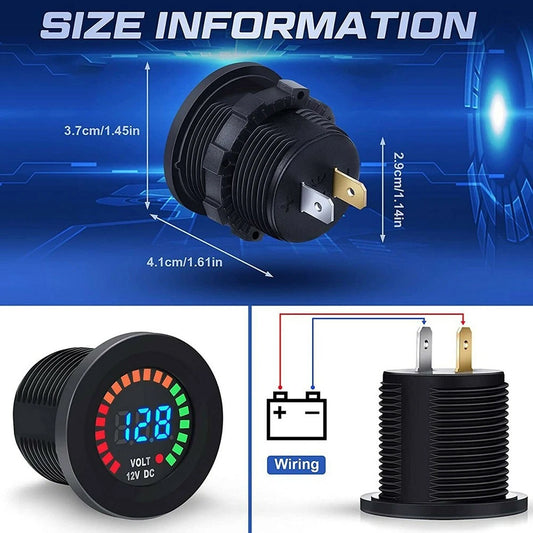 High Quality Ship Voltmeter Battery Fuel Gauge 5-15V for Marine Use