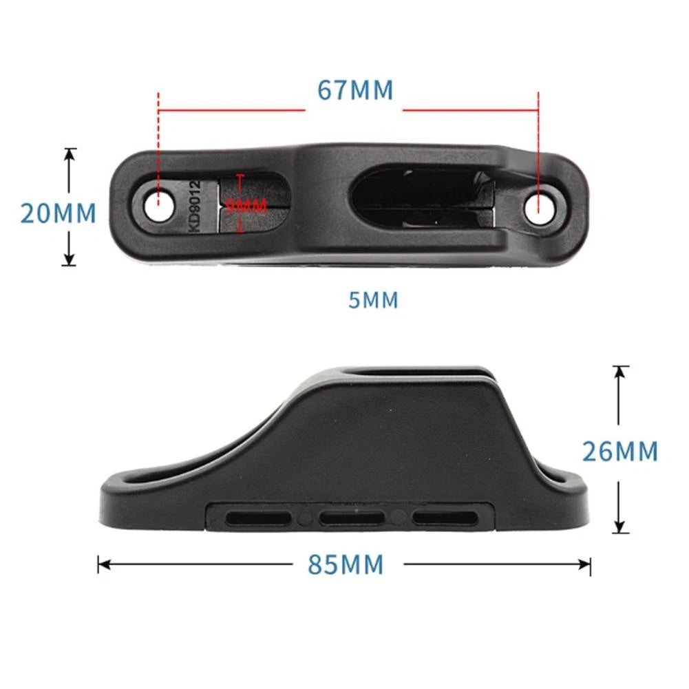 2PCS Quick Grip Clam Cleats for Marine Use Nylon Rope Lock 46mm