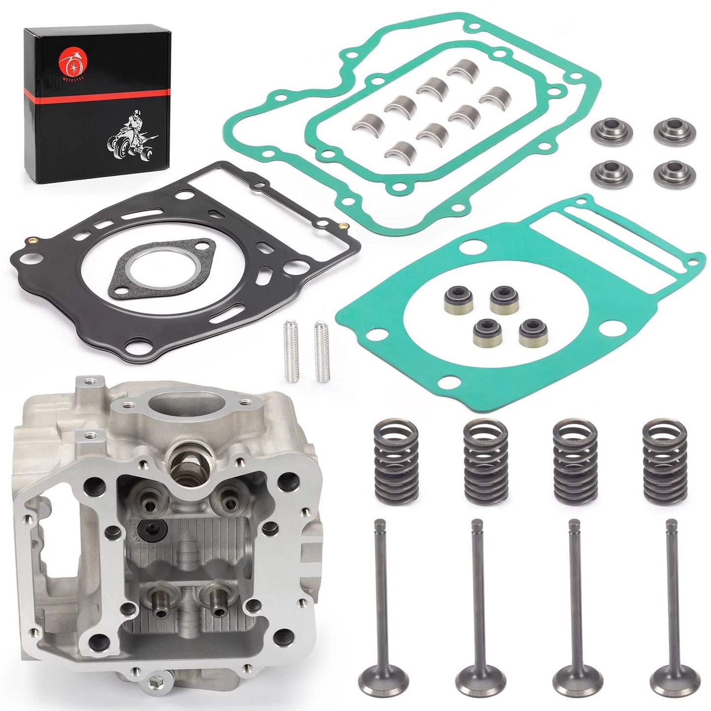 Engine Cylinder Head w/ Valve Gasket for Polaris Scrambler 500 (1997-2012)