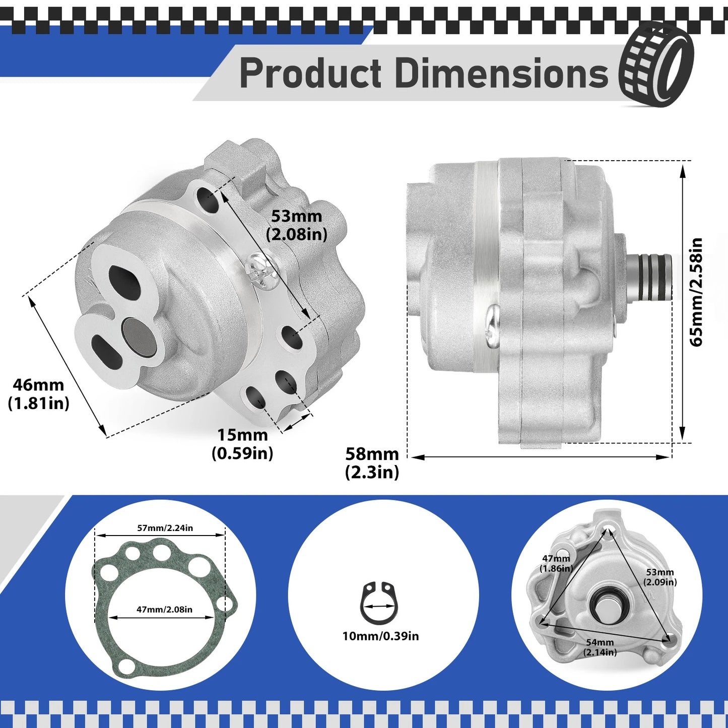 Oil Pump & Gasket for Yamaha Raptor 660R YFM660R SE/LE 2001-2005