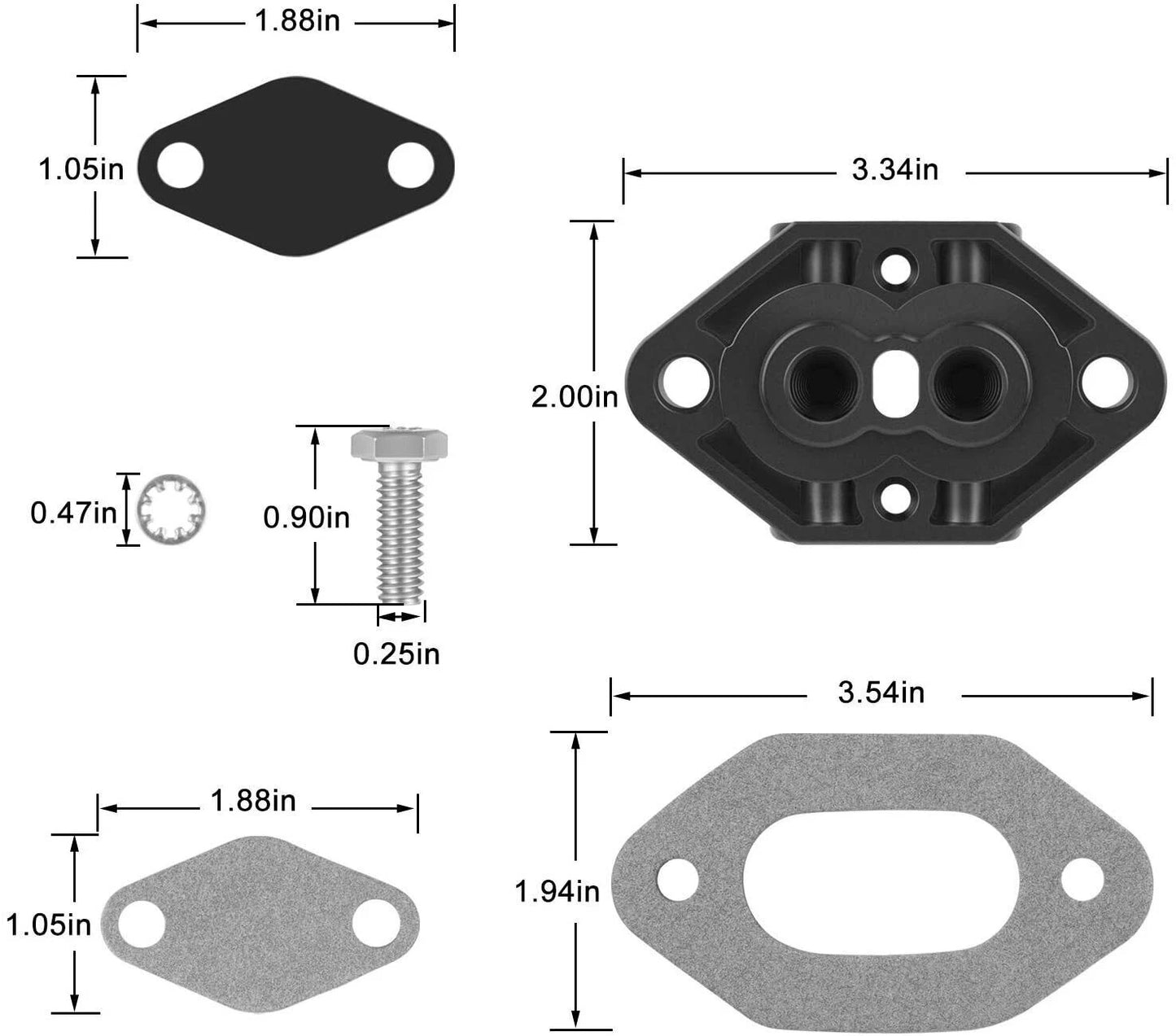 Trim Tilt Line Manifold Cylinder Assembly Kit for Alpha Bravo 98825A4