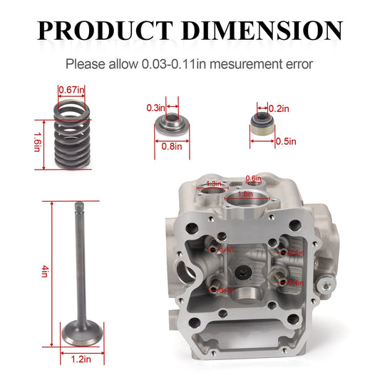 Engine Cylinder Head w/ Valve Gasket for Polaris Sportsman 450 (2006-2007)