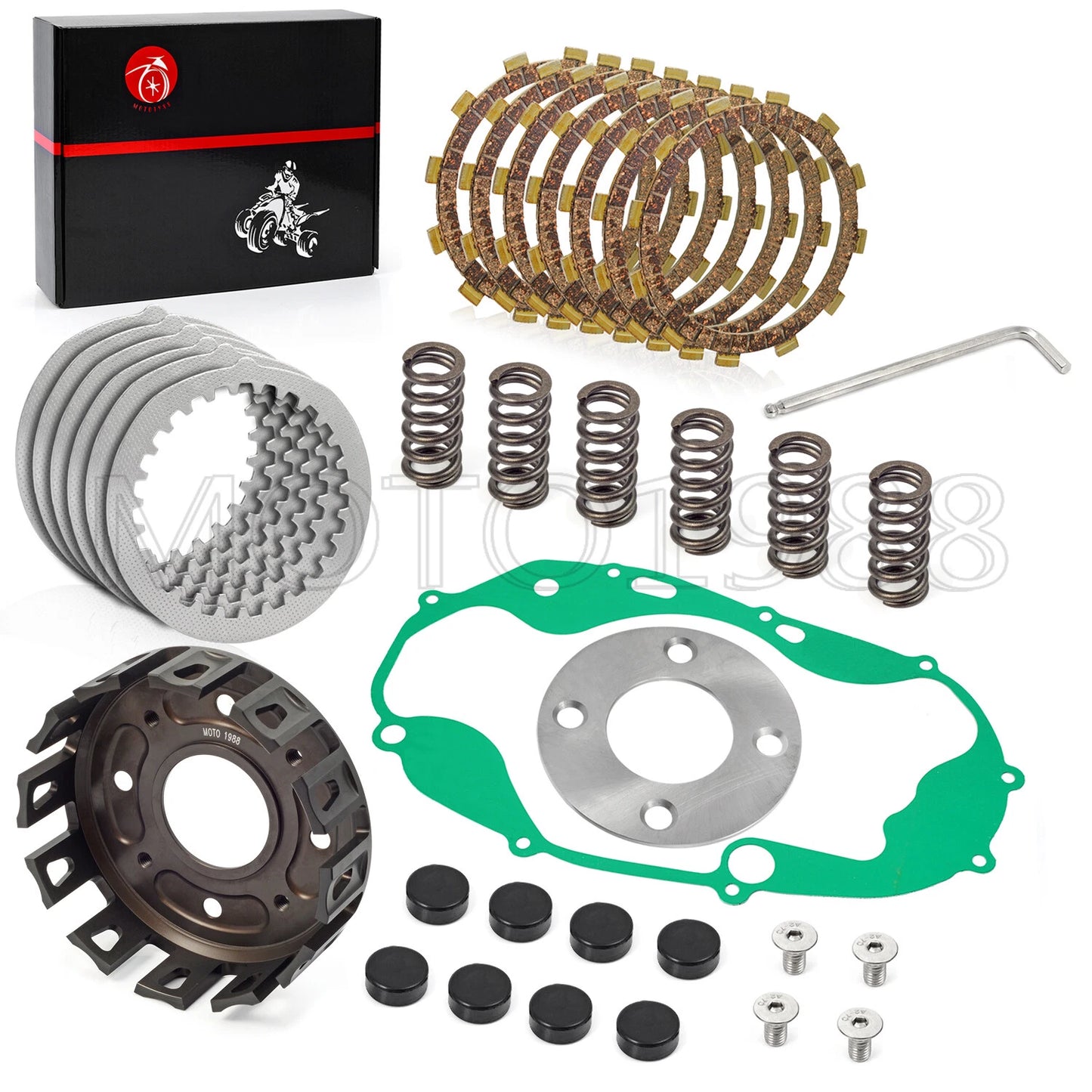 Billet Clutch Basket Friction Plate Gasket Kit for Yamaha RZ350 (1984-1985)