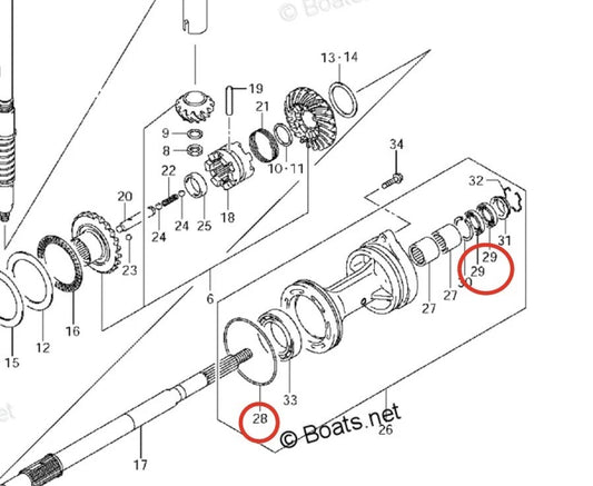 Lower Unit Oil Seal Kit for Suzuki DF150/225/250/300 HP