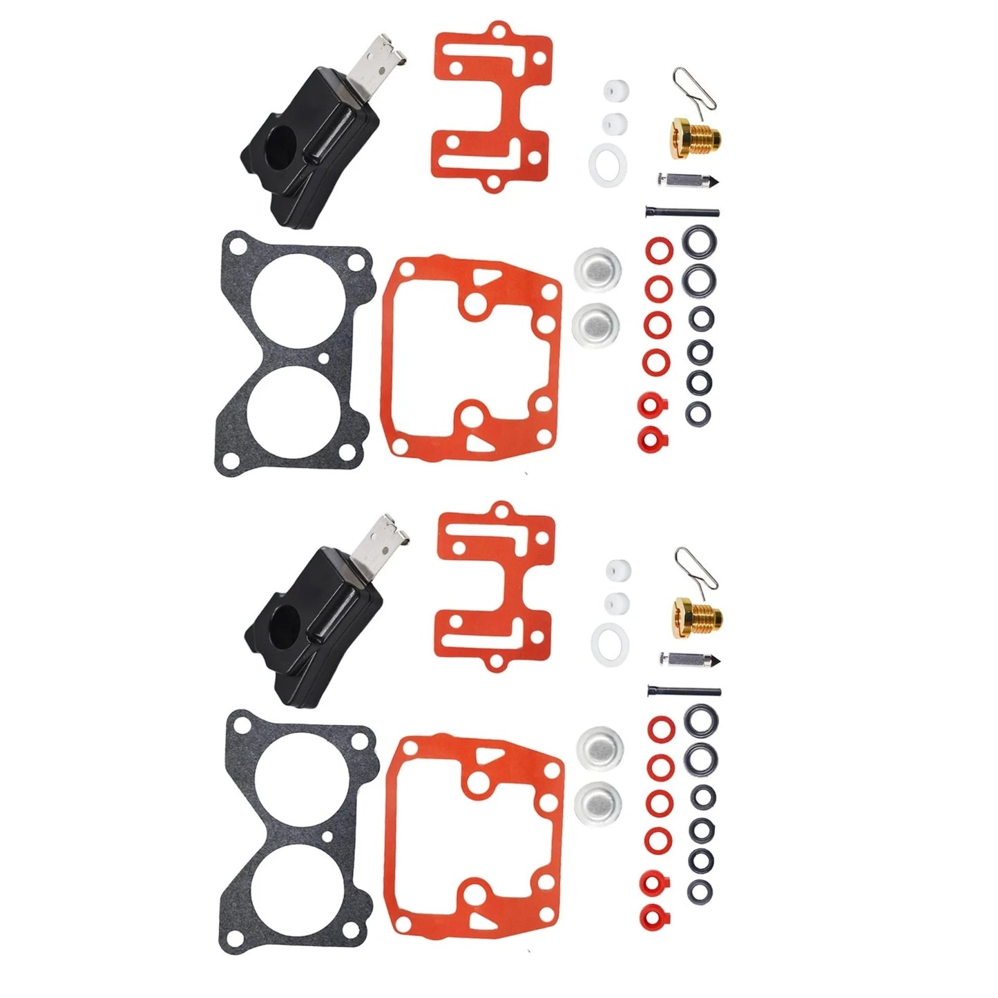 2Pcs Carburetor Rebuild Kit for Johnson/Evinrude V6 (18-7046)