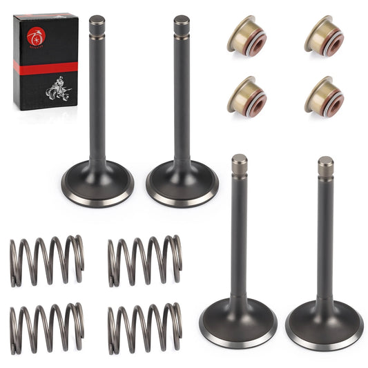 Intake & Exhaust Valve w/ Seals for EZGO Gas 4-Stroke 295/350cc (96-Up)