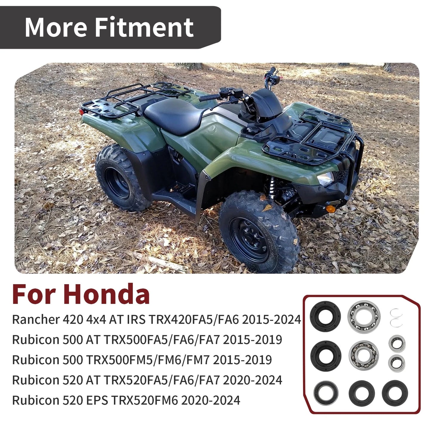 Rear Differential Bearing Seal for Honda TRX500/520 Rubicon 2015-2024