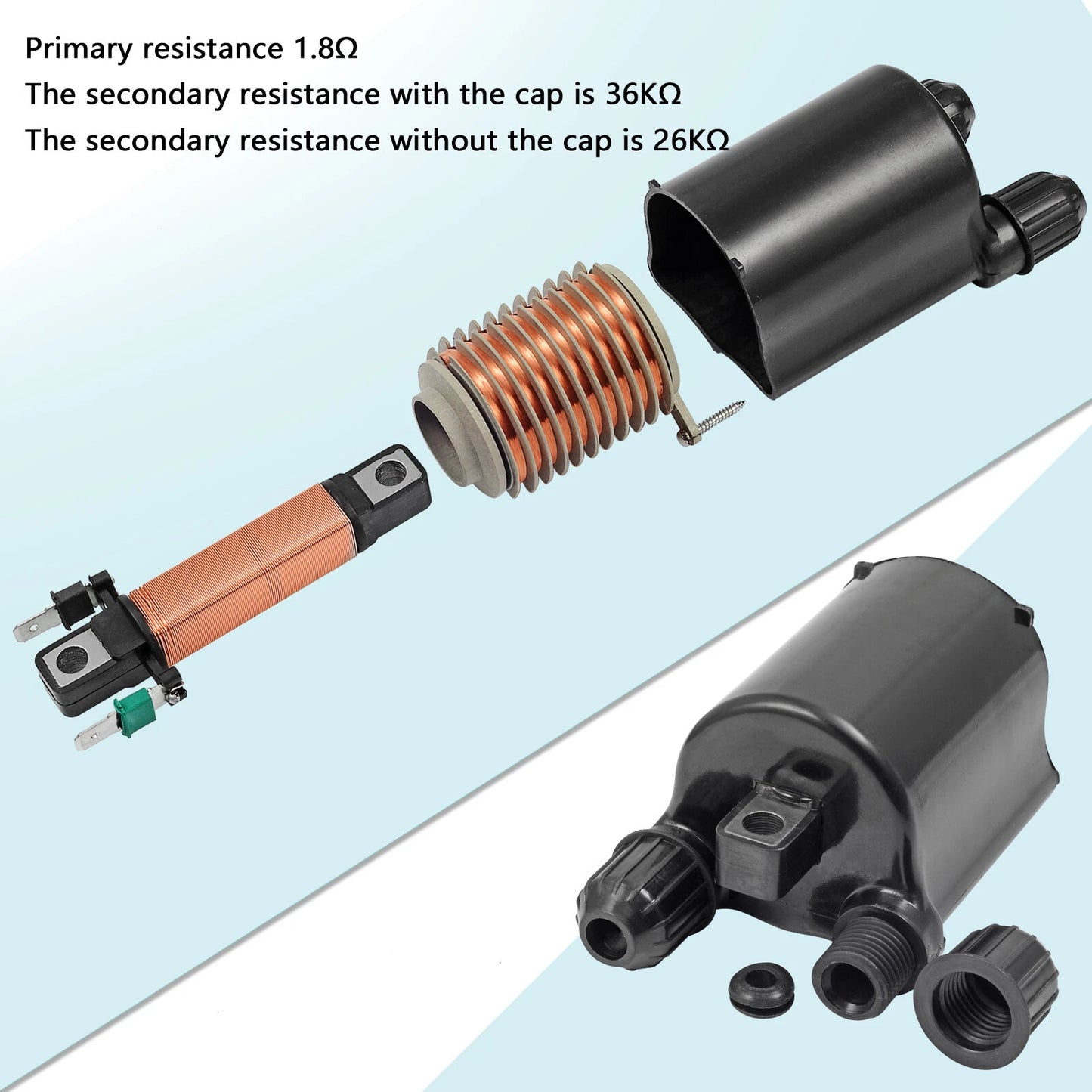 Ignition Coil & Spark Plug Cap for Honda VT600 Shadow VLX 600 (1988-2007)