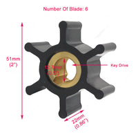 Raw Water Pump Impeller & Gasket for Yanmar 3HMF/3GMF (128296-42070)