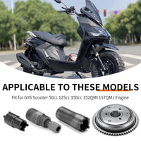 Flywheel Puller Starter Clutch Kit for GY6 Scooter 125/150cc 152QMI/157QMJ