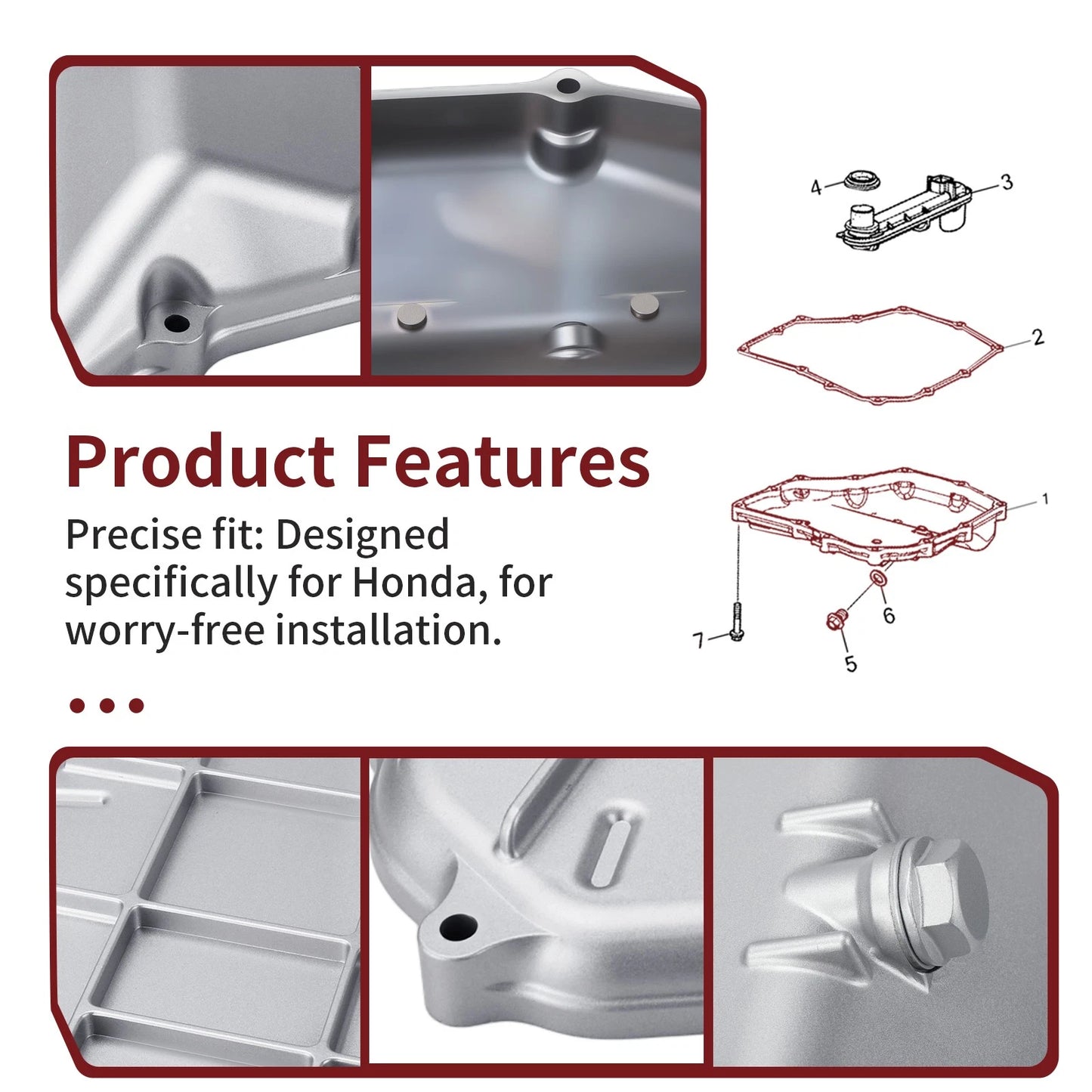 Oil Pan With Gasket for Honda Pioneer 1000 (2016-2024) SXS1000