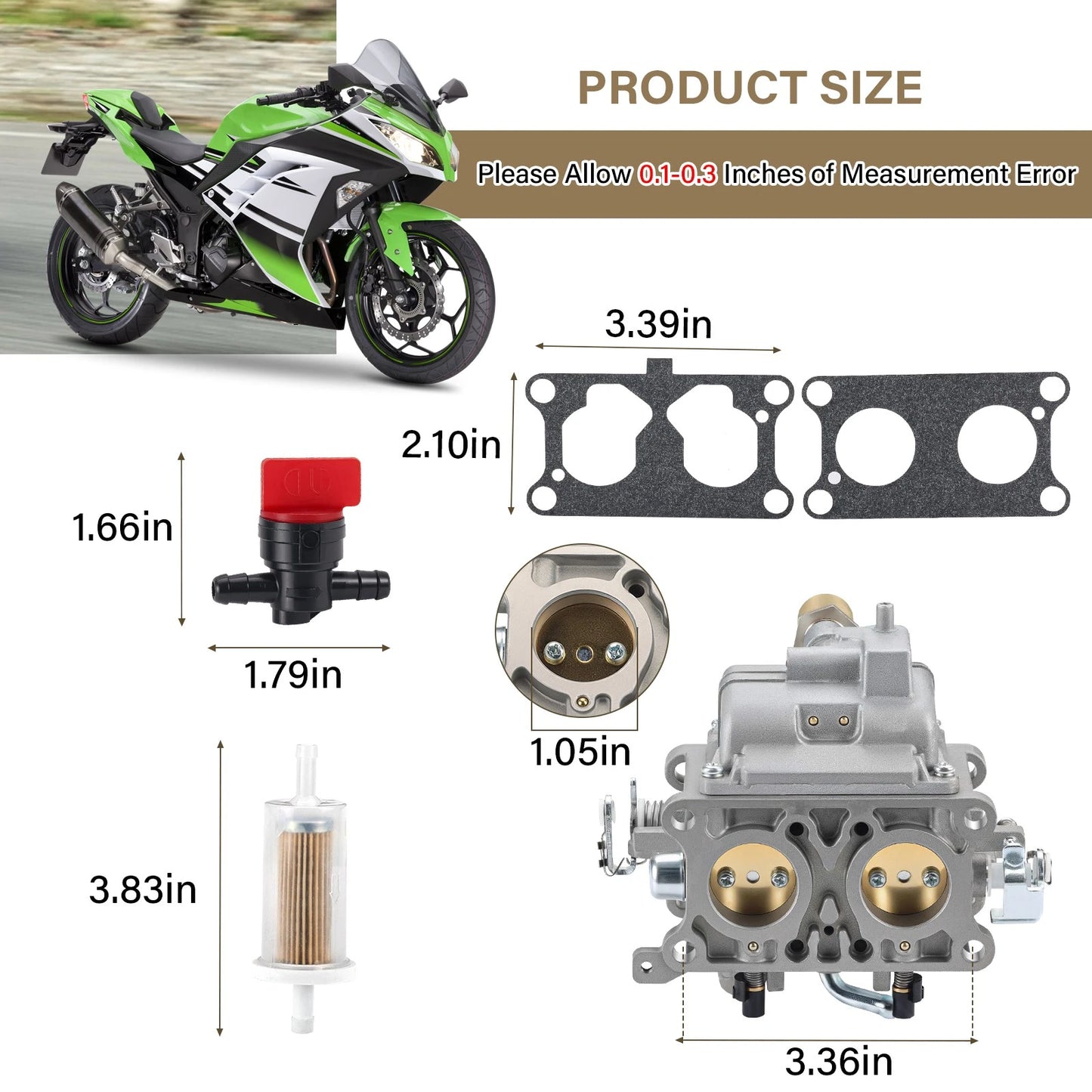 Carburetor Filter Gasket for Kawasaki 4-Stroke FD731V/HS00/GS00/FS00