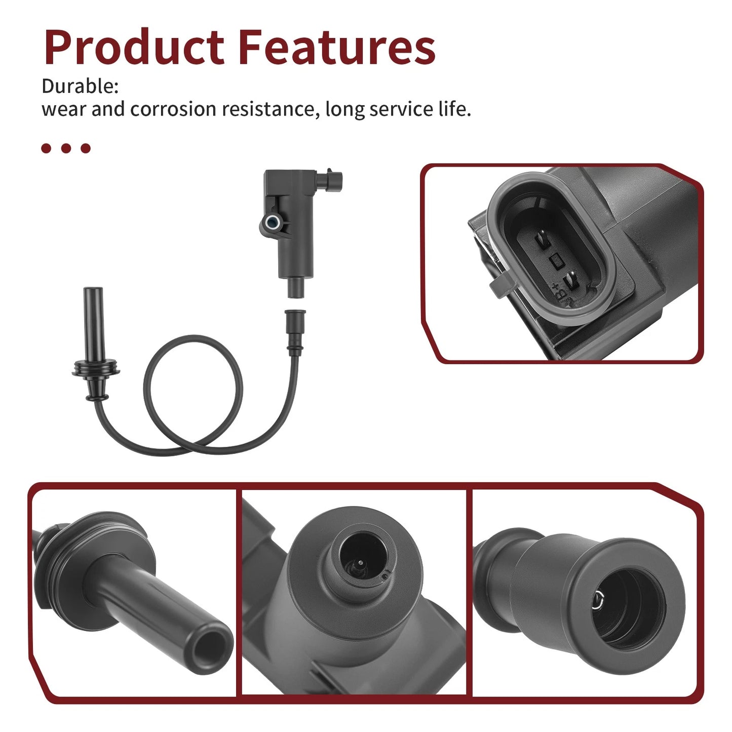 Ignition Coil & Wire for Hisun MX750/M750, Cub Cadet Challenger 700/Bighorn 700