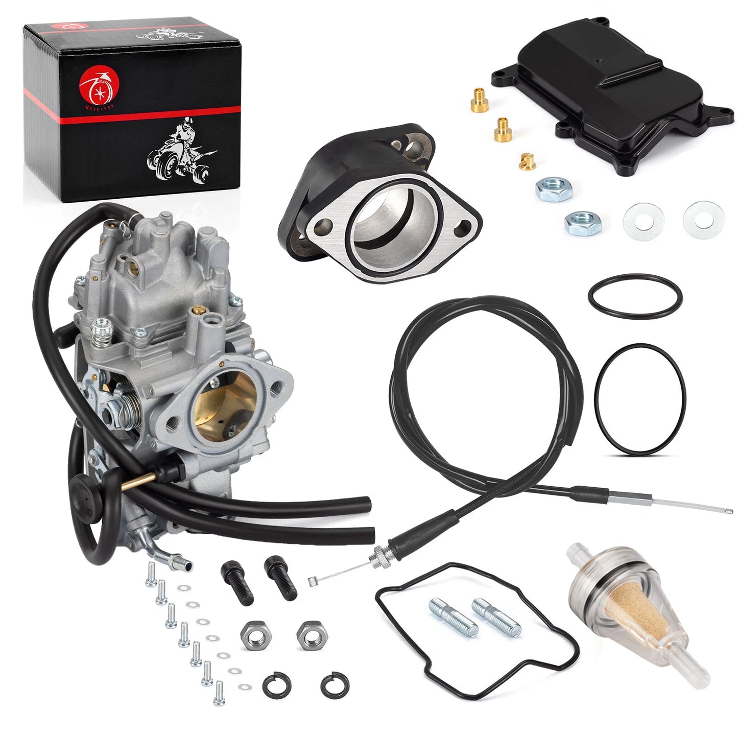 Carburetor & Intake Manifold & Throttle Cable for Yamaha YFM350X Warrior 93-04