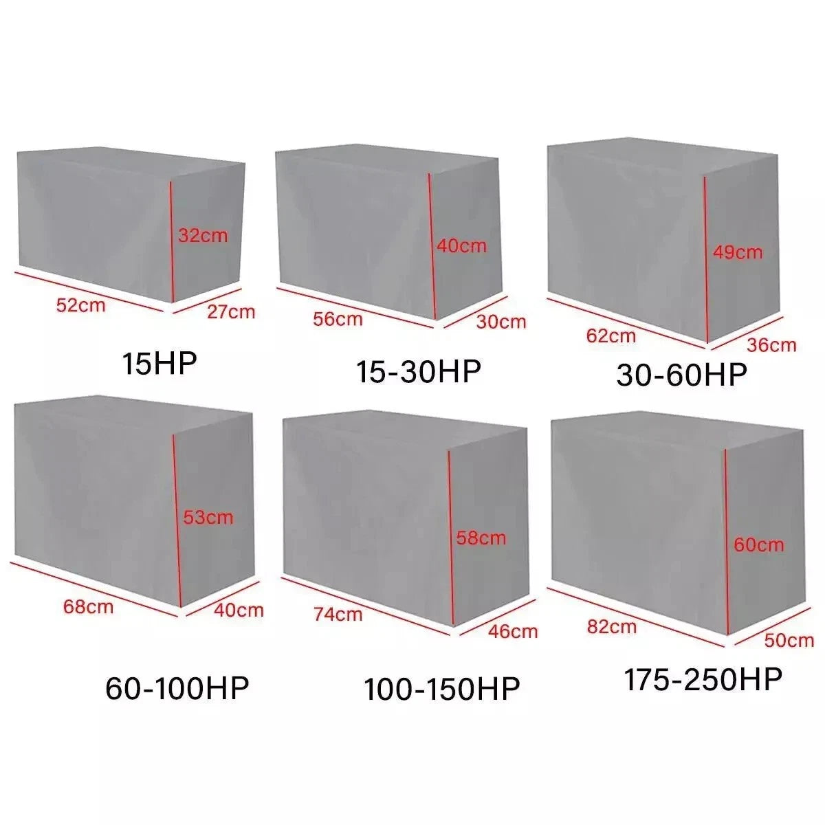 60-100HP Waterproof Yacht Half Outboard Motor Cover for Marine Engine