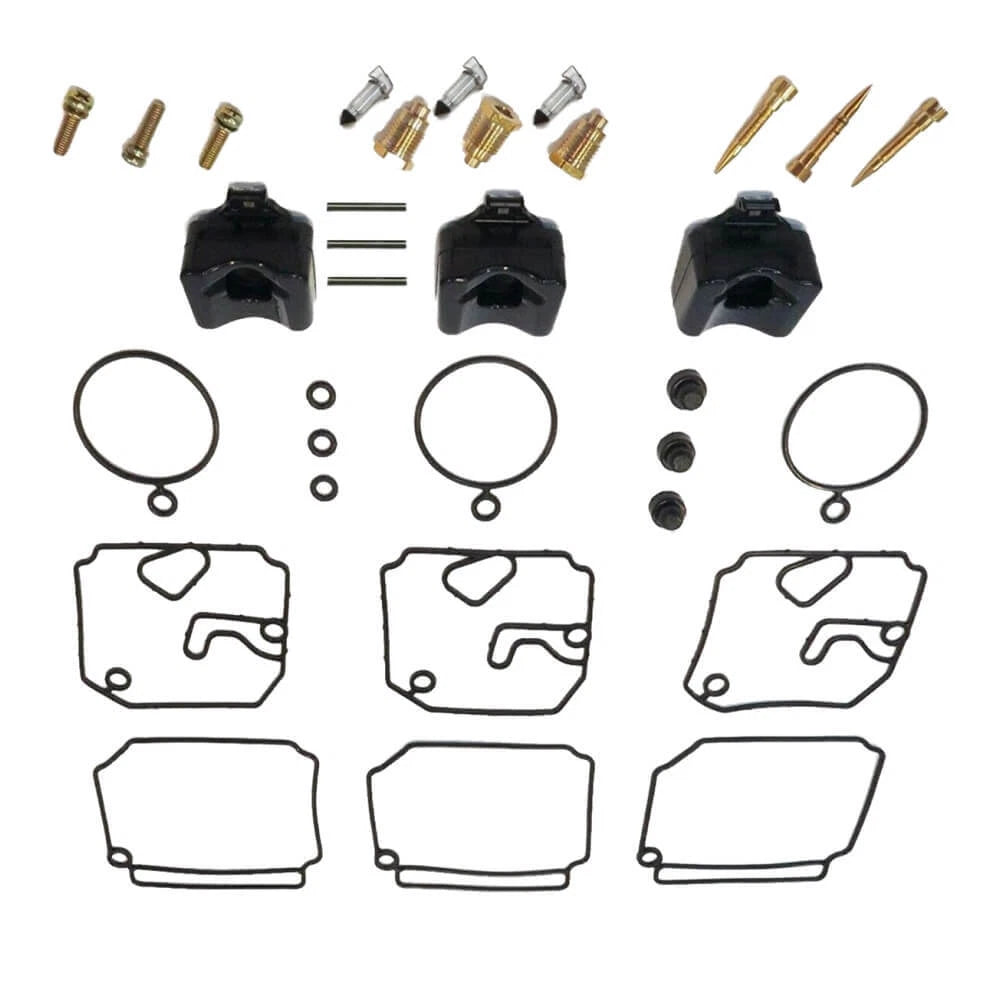 3-Pack Yamaha Outboard Carburetor Rebuild Kit 2-Stroke 1989-2009 40-50HP