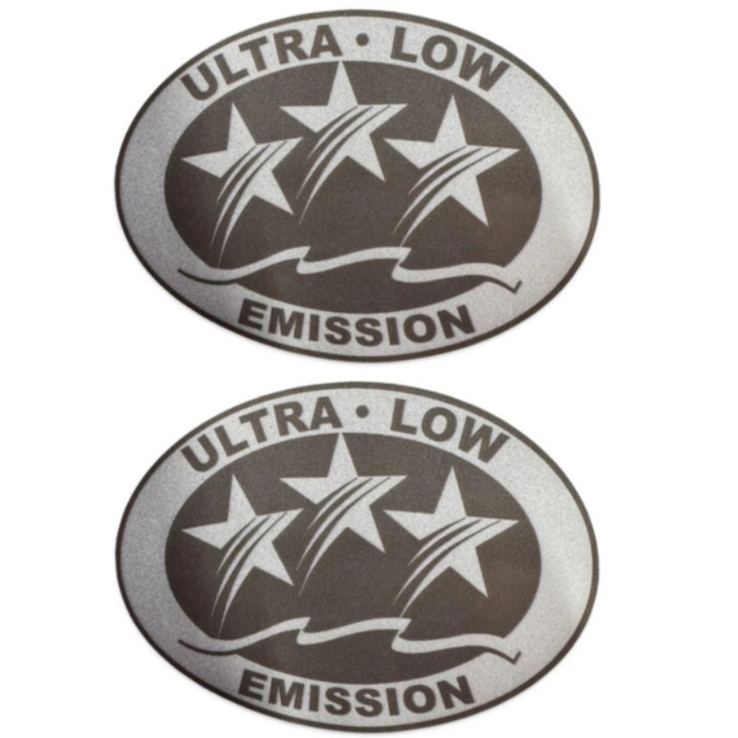 Ultra Low Emission Outboard Graphic Sticker for California DOT - Light Gray X2
