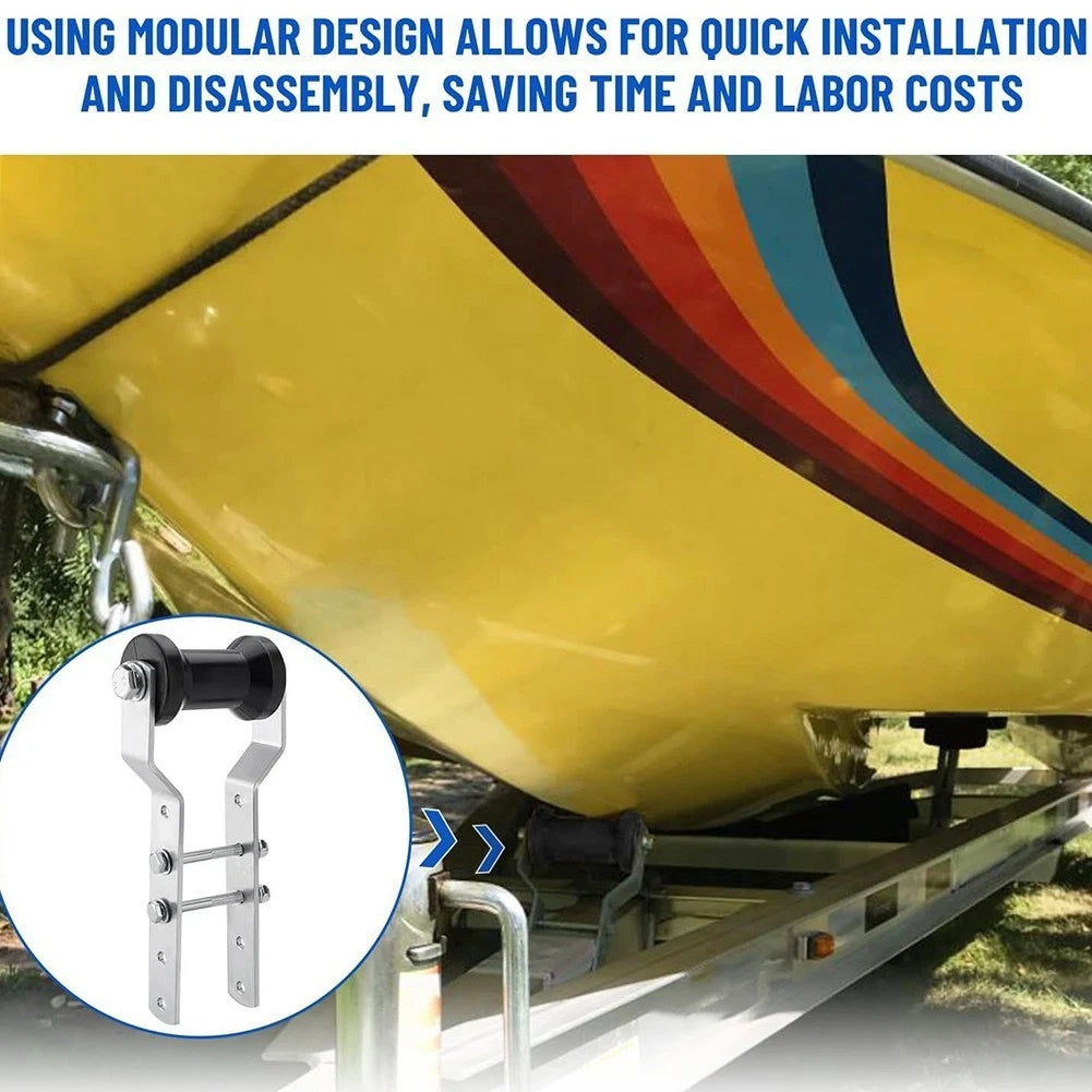 Adjustable 5 Inch Rubber Keel Roller for 3 Inch Wide Boat Trailer