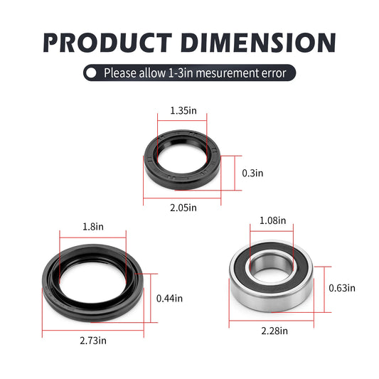 New Rear Brake Bearing & Dust Seal Kit for Yamaha Big Bear 250/400 YFM250/YFM400