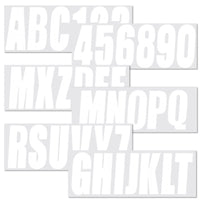 Custom 3" Boat Registration Numbers & Letters Decal Stickers - White