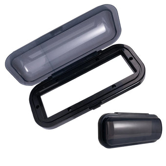 compare product Waterproof Marine Stereo Cover for Boat Radio, ABS Build, Flip-Up Spring