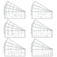 Custom Boat Registration Numbers Decal Sticker Set A-Z & 0-9 White