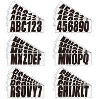 Black Personalized Decals Boat Registration Numbers & Letters Set A-Z & 0-9