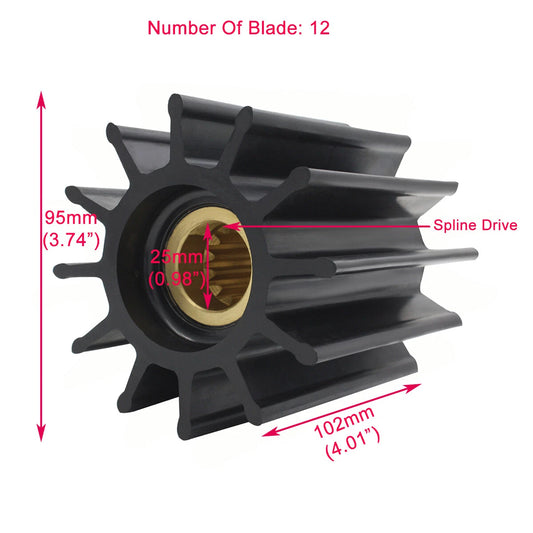 Flexible Impeller for Cummins/Sherwood/Johnson (18000K) 09-705