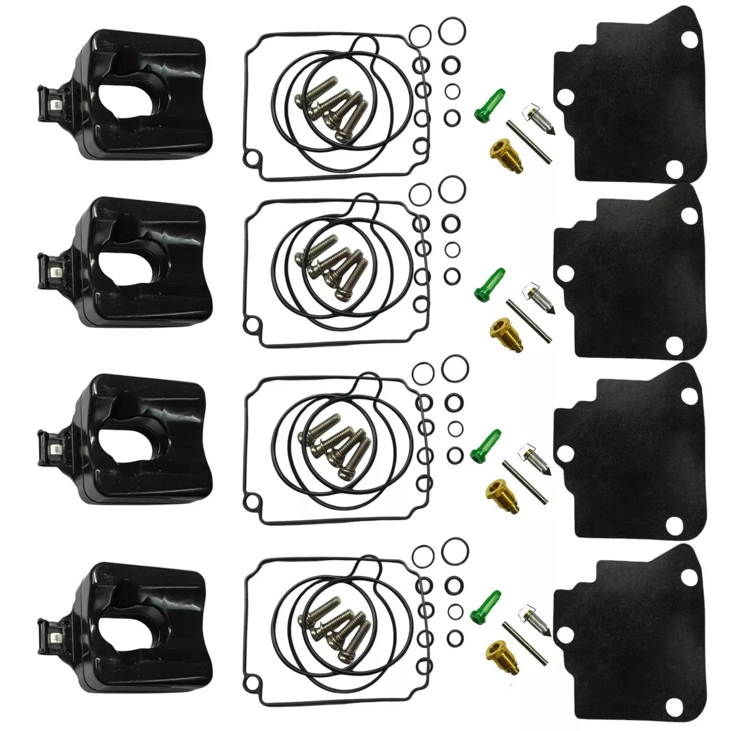 4Pcs Carb Kit w/Float for Yamaha F75-100HP 4-Stroke Outboard