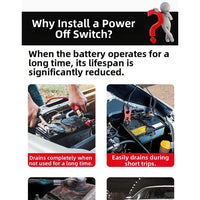 Battery Disconnect Switch Copper 12V/24V for Car/RV/Marine/Boats