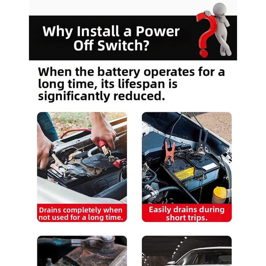 Battery Disconnect Switch Copper 12V/24V for Car/RV/Marine/Boats