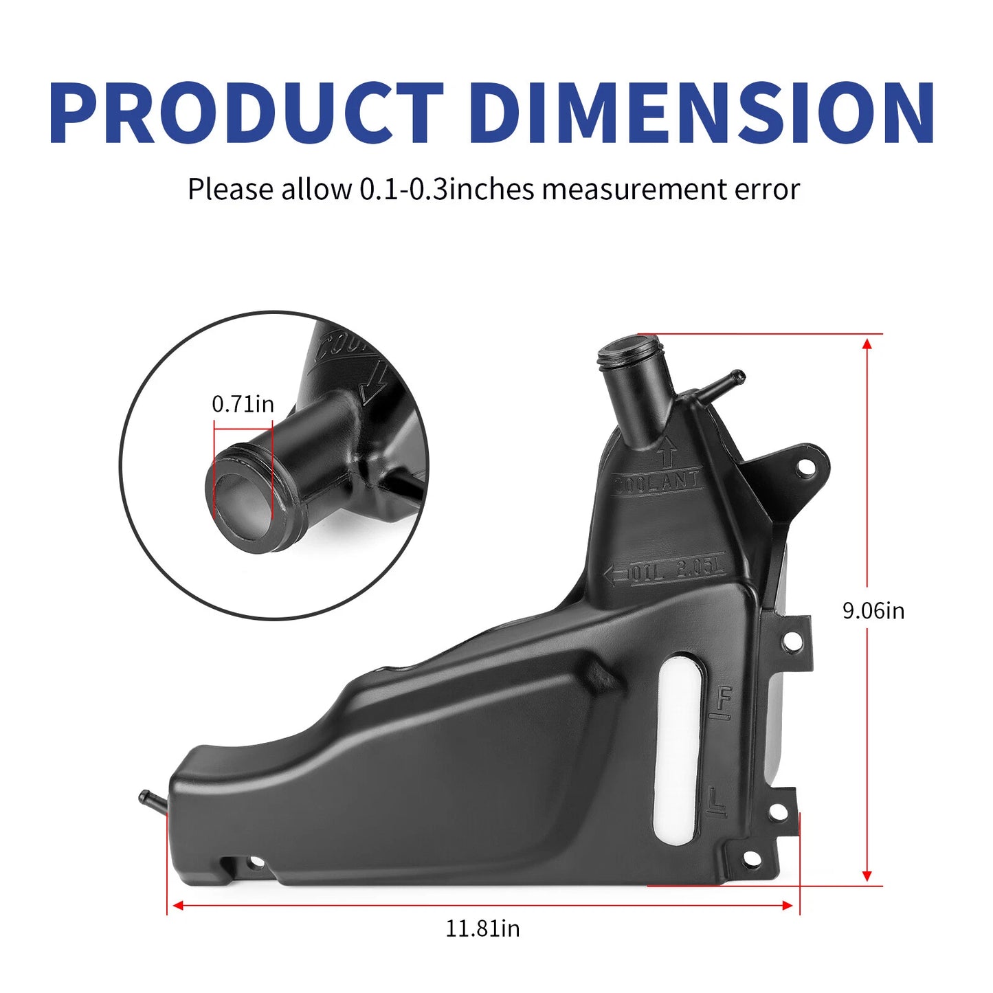 Radiator Overflow for KAWASAKI Brute Force 650 KVF650 2005-2013