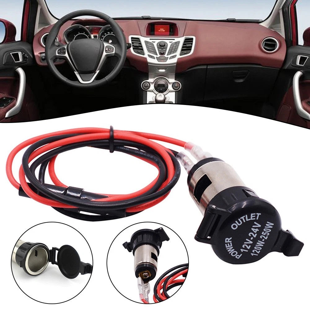12V Power Socket with Connector for Car/Boat/Tractor Accessories