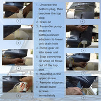 Lower Unit Gear Oil Pump Manual Lube Change Kit for Outboard Motors