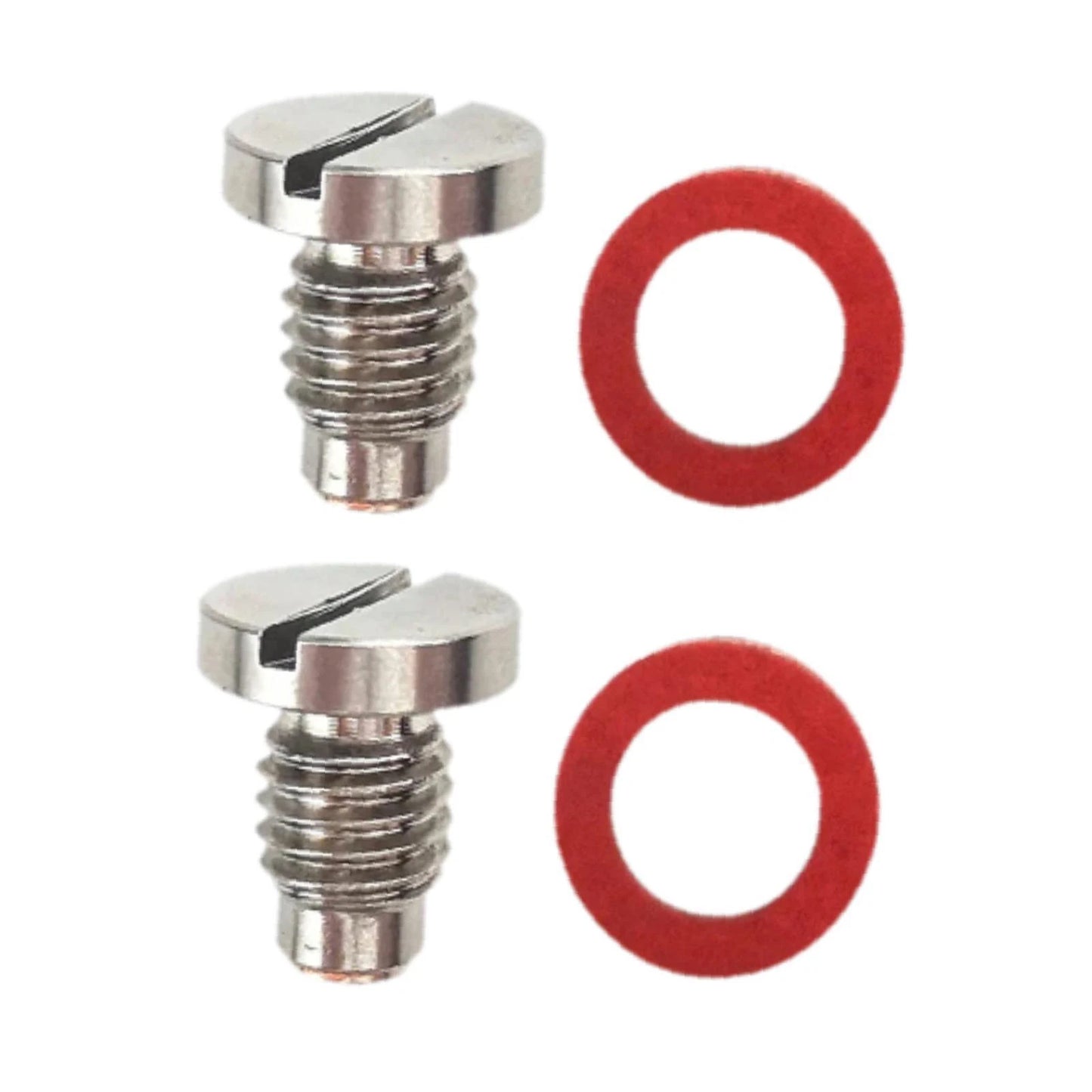 2 Pieces Gear Straight Screw for Outboard Motors Red Steel Gasket