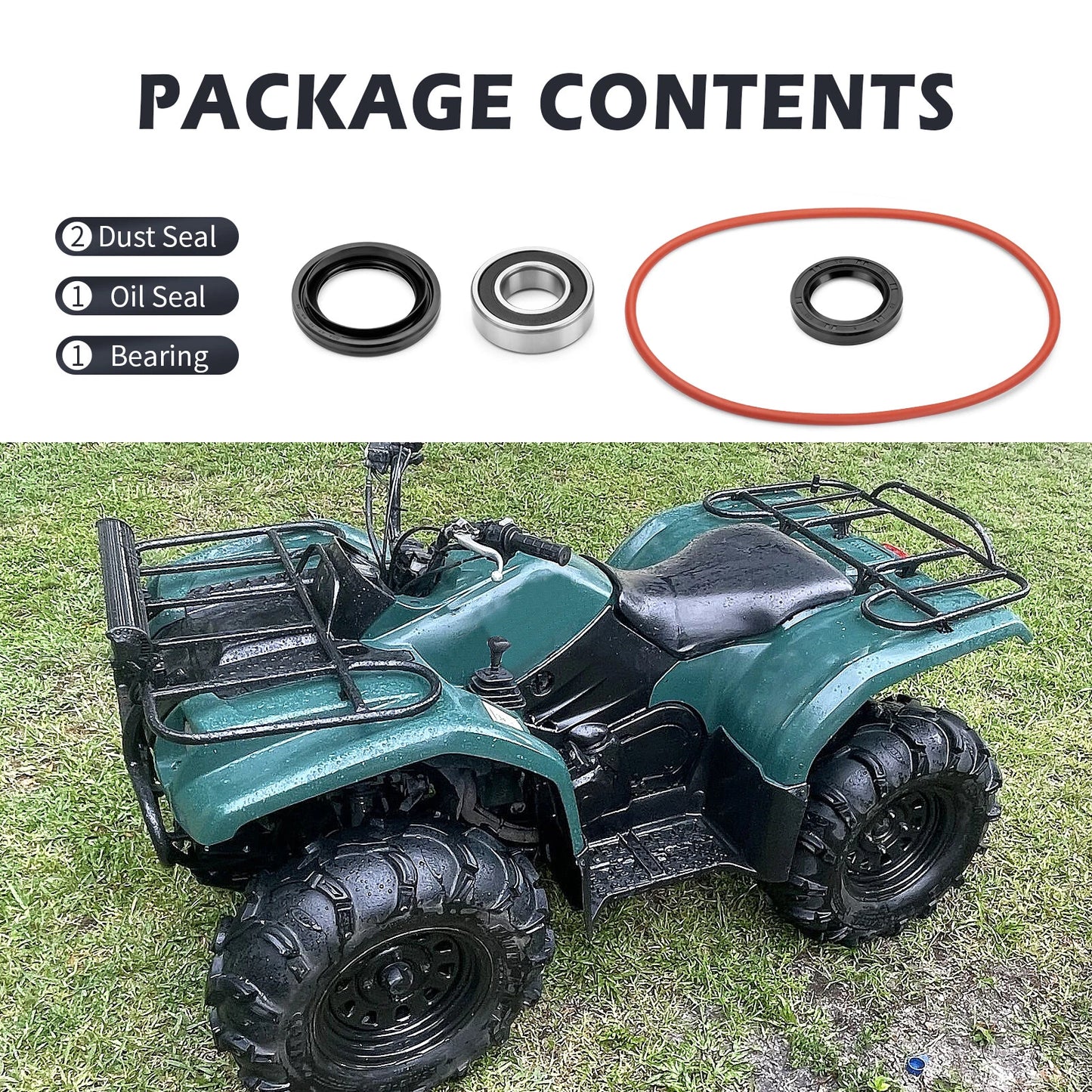 New Rear Brake Bearing & Dust Seal Kit for Yamaha Big Bear 250/400 YFM250/YFM400