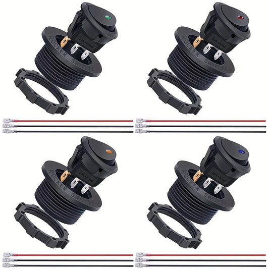 Toggle Switches 12V 20A with LED for Boat/Car Electrical Systems