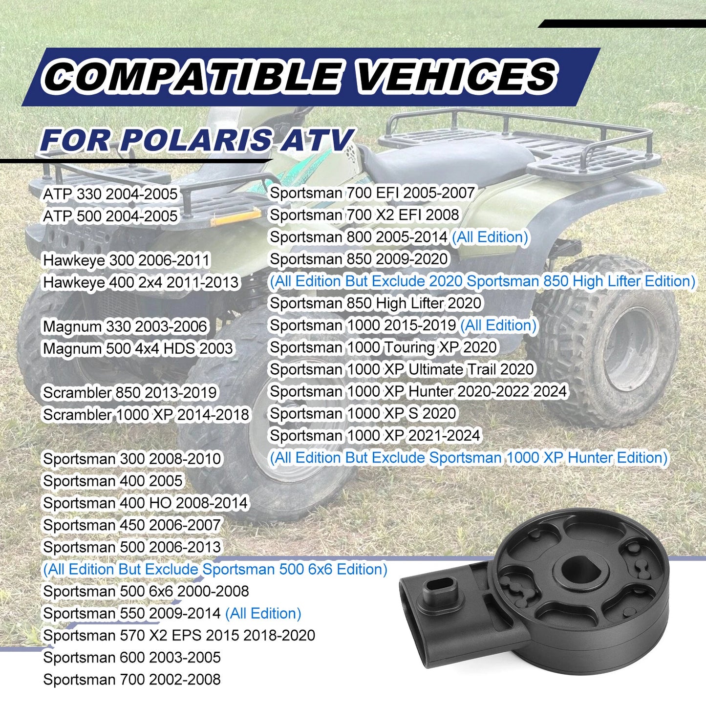 Gear Case Switch Shift 6 Pin for Polaris Ranger 400/425/500/700/800/900 TM