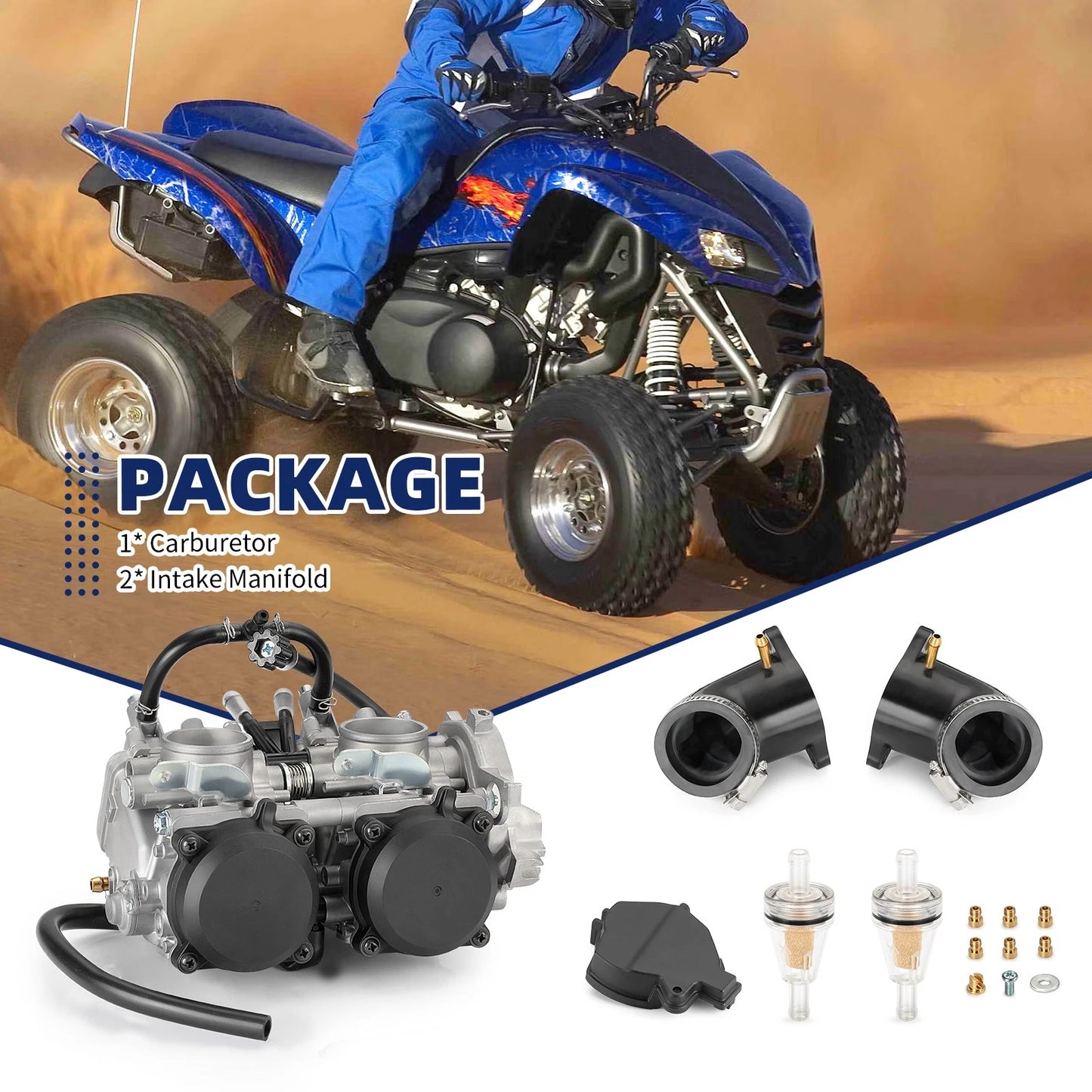 Carburetor & Intake Manifold Kit for Kawasaki KFX700/KVF650 (2003-2006)