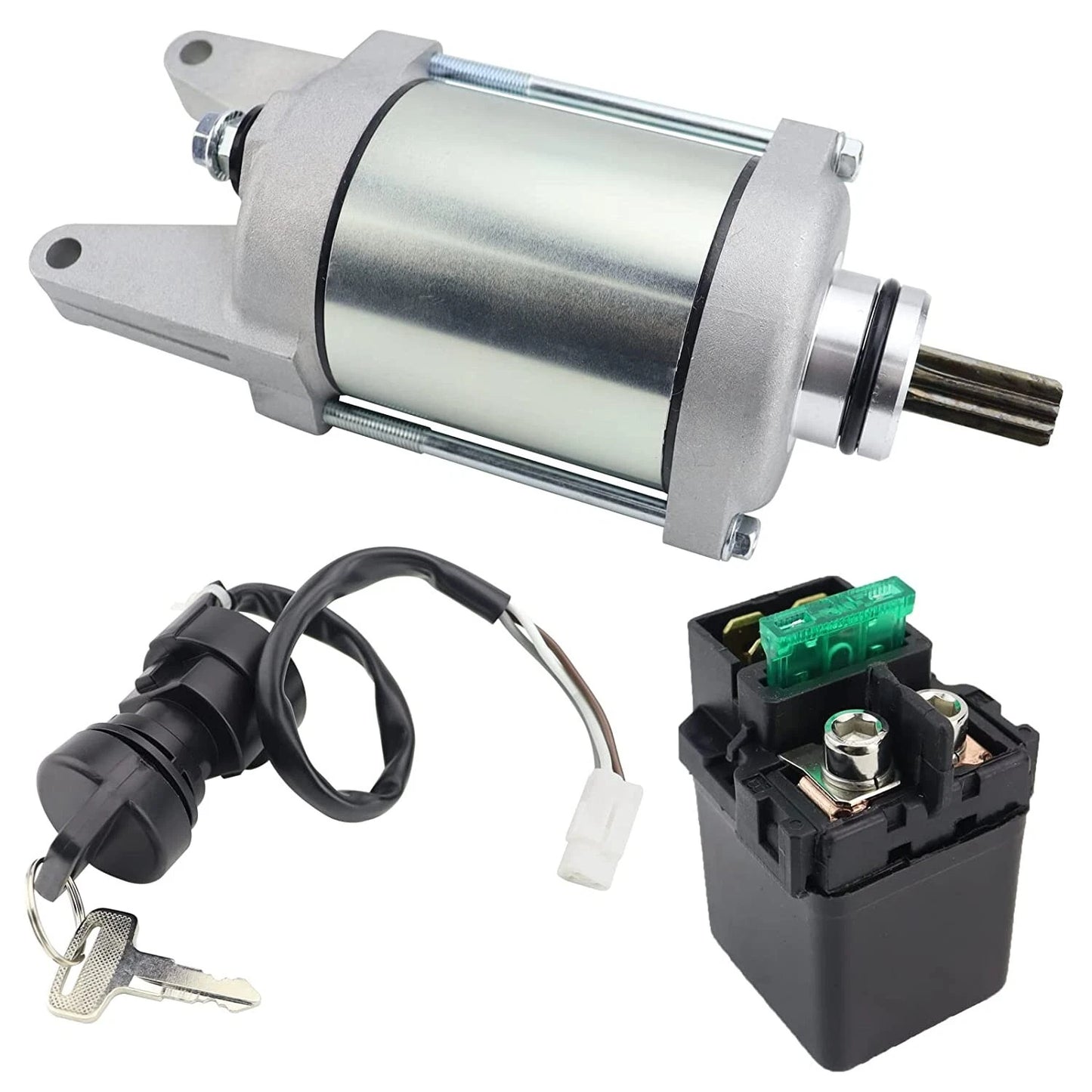 Starter for Kawasaki KFX700/KSV700 (2009-2011) & Relay/Ignition Key Switch