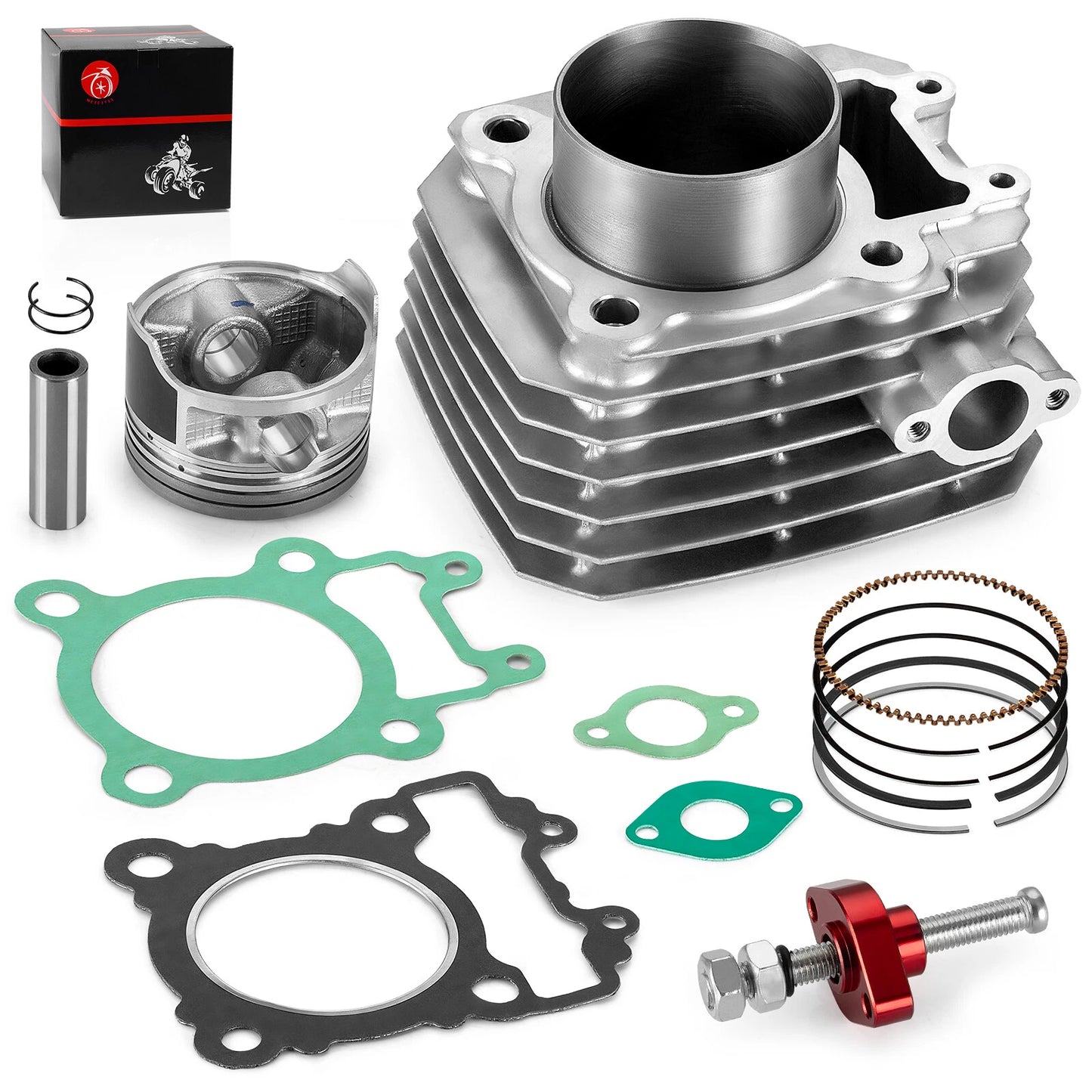 Kawasaki Bayou Cylinder Jug Top End Rebuild Gasket Piston Ring Set