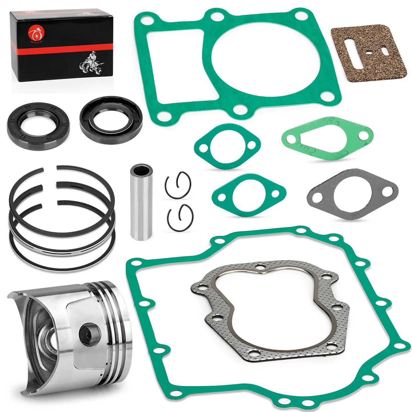 Engine Piston Gasket Rebuild Kit for Club Car Gas Golf Cart 1986-1991