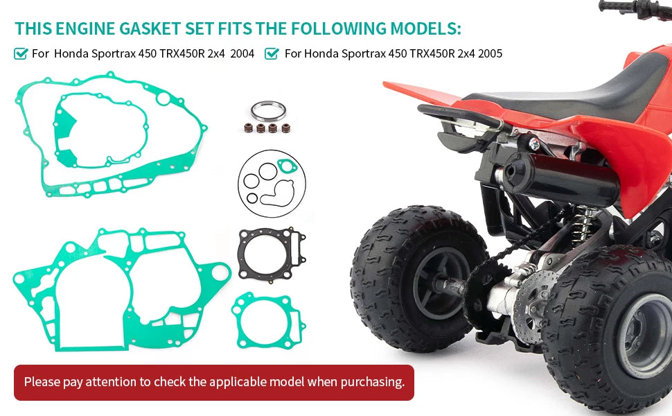 Complete Full Engine Gasket Set for Honda TRX 450R (2004-2005)