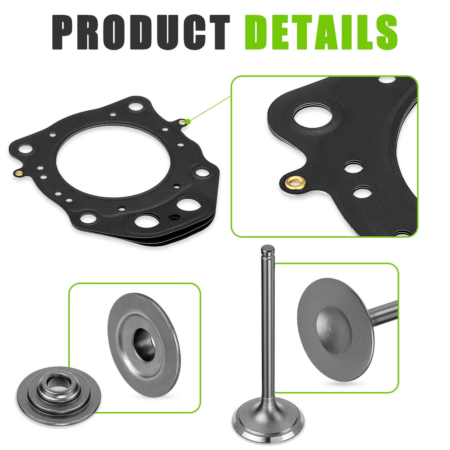 Cylinder Intake Exhaust Valve Kit for Honda Rancher TRX420 (2007-2014)