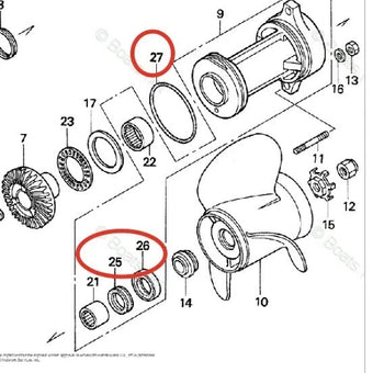 compare product Lower Unit Oil Seal for Honda BF75A/BF90A (75-90HP)