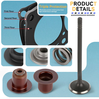 compare product Top End Cylinder Gasket Kit & Valve Seals for Polaris Ranger 700/800 XP Crew